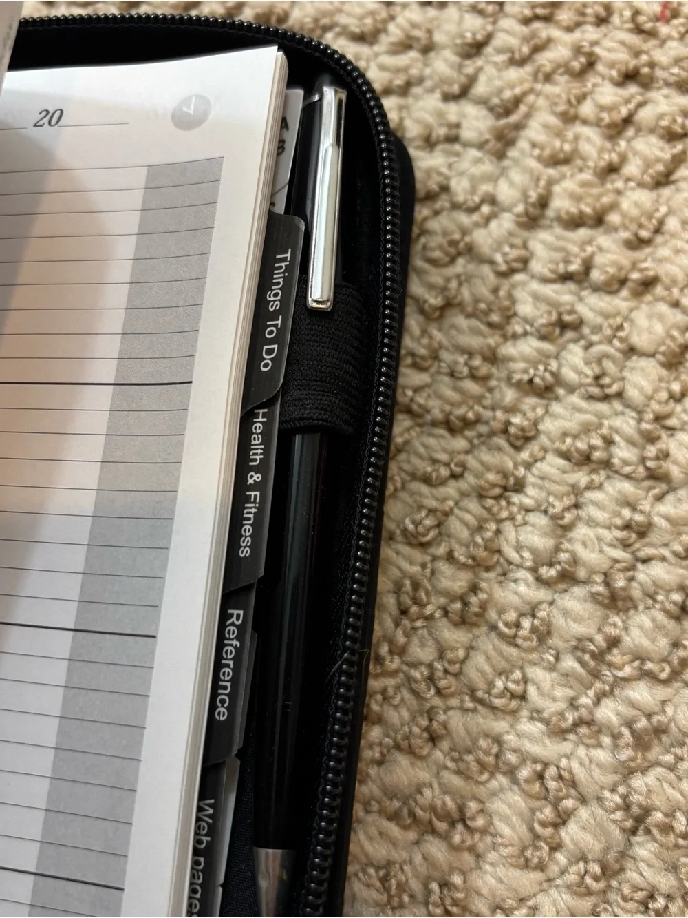 Brand new without Tags Mundi Black Croc-Embossed Planner Calendar